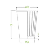 255ml / 8oz (80mm) White Double Wall BioCup - Cafe Supply