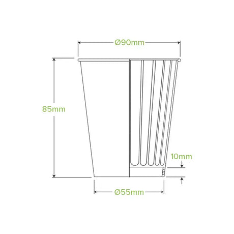 295ml / 8oz (90mm) White Double Wall BioCup - Cafe Supply