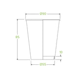 280ml / 8oz (90mm) White Single Wall BioCup - Cafe Supply