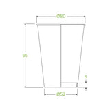 280ml / 8oz (80mm) White Single Wall BioCup - Cafe Supply