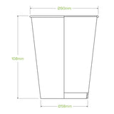 12oz White Cold Paper BioCup
