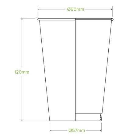 420ml / 14oz (90mm) Beer Cold Paper BioCup - Cafe Supply