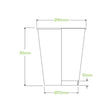 280ml / 8oz (90mm) Kraft Green Stripe Single Wall BioCup - Cafe Supply