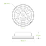 63mm / 4oz Natural Plant Fibre BioCup Lid