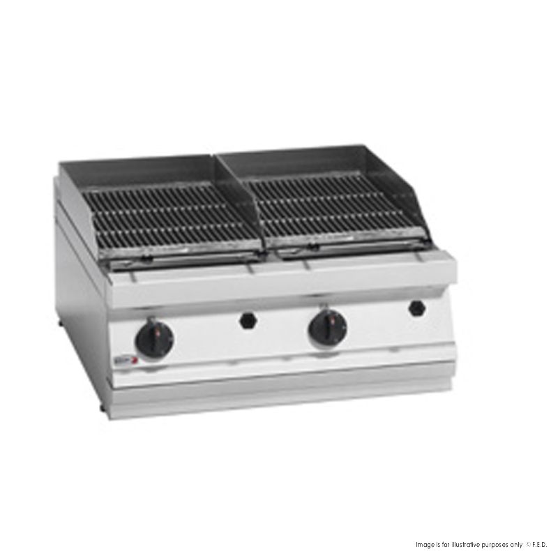 Fagor 700 series - LPG charcoal 2 grid grill BG7-10LPG - Cafe Supply