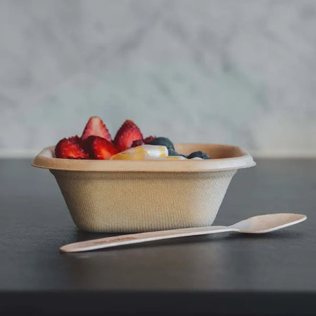 280ml Natural Plant Fibre Takeaway Base - Cafe Supply