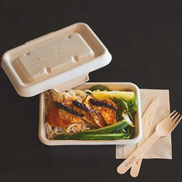 500ml & 600ml Natural Plant Fibre Takeaway Lid - Cafe Supply