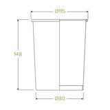 950ml / 32oz White BioBowl - Cafe Supply