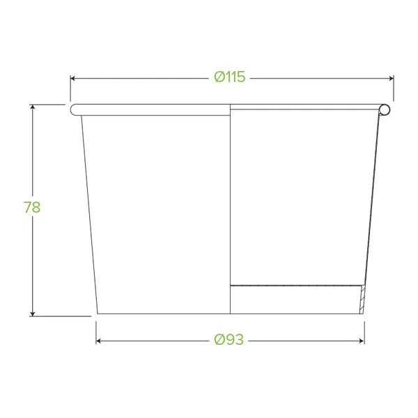 550ml / 16oz Kraft BioBowl