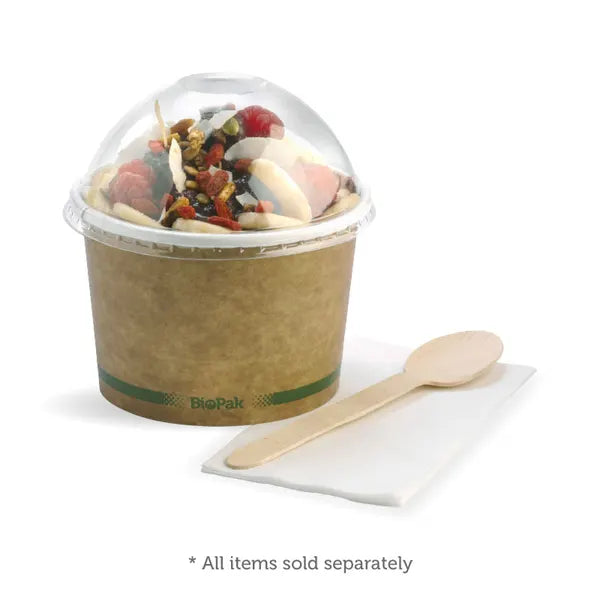 430-950ml / 12-32oz PET Dome BioBowl Lid - Cafe Supply