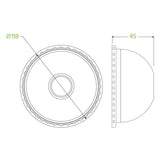 430-950ml / 12-32oz PET Dome BioBowl Lid - Cafe Supply