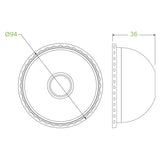 250ml / 8oz PET Dome BioBowl Lid - Cafe Supply