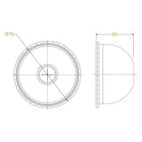 60-280ml Dome Clear BioCup Lid - Cafe Supply