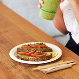 18cm / 7" Round Plant Fibre Plate - Cafe Supply