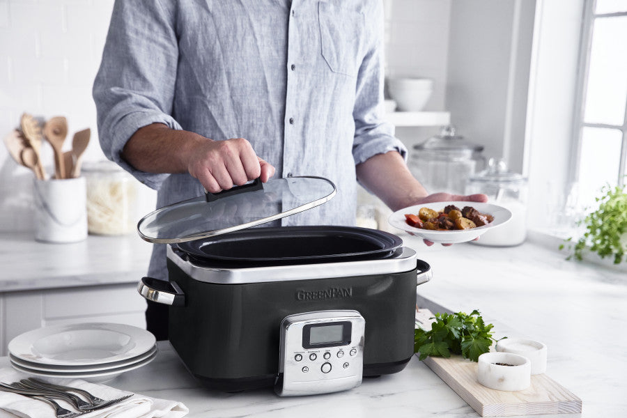 GreenPan Slow Cooker 6L  - Black - Cafe Supply