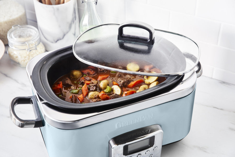 GreenPan Slow Cooker 6L  - Blue Haze - Cafe Supply