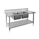 Premium Stainless Steel Double Sink Bench 600mm Deep - Cafe Supply