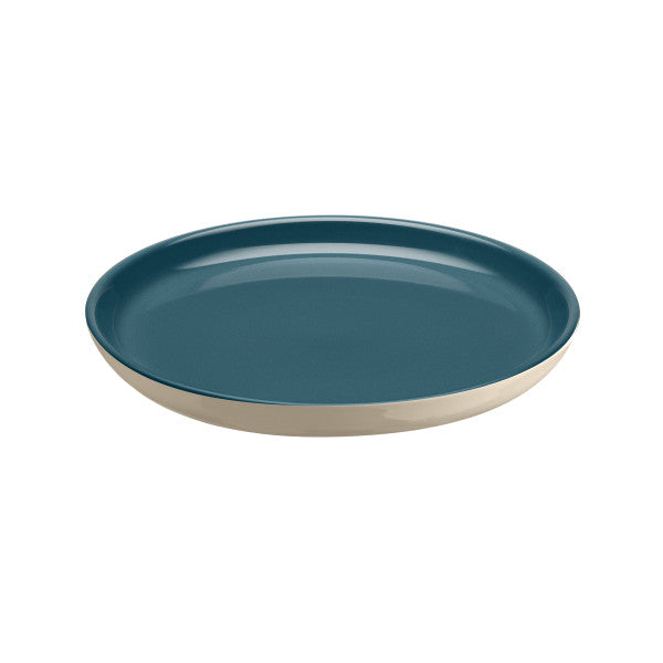 Emile Henry Large Plate 25cm - Blue Flame/Ivory - Cafe Supply