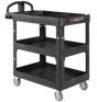 Rubbermaid BRUTE® 3-Shelf Heavy-Duty Ergo Utility Cart - Cafe Supply