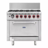 Gasmax 6 Burner With Oven Flame Failure GBS6TS - Cafe Supply