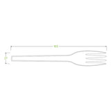 16.5cm / 6.5" PLA Fork - Cafe Supply