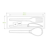 16.5cm / 6.5" PLA Knife, Fork, Spoon, Napkin, Salt & Pepper Set - Cafe Supply