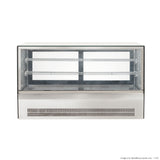 Counter top square 2 Shelves Glass cold food display - GN-1200RT - Cafe Supply