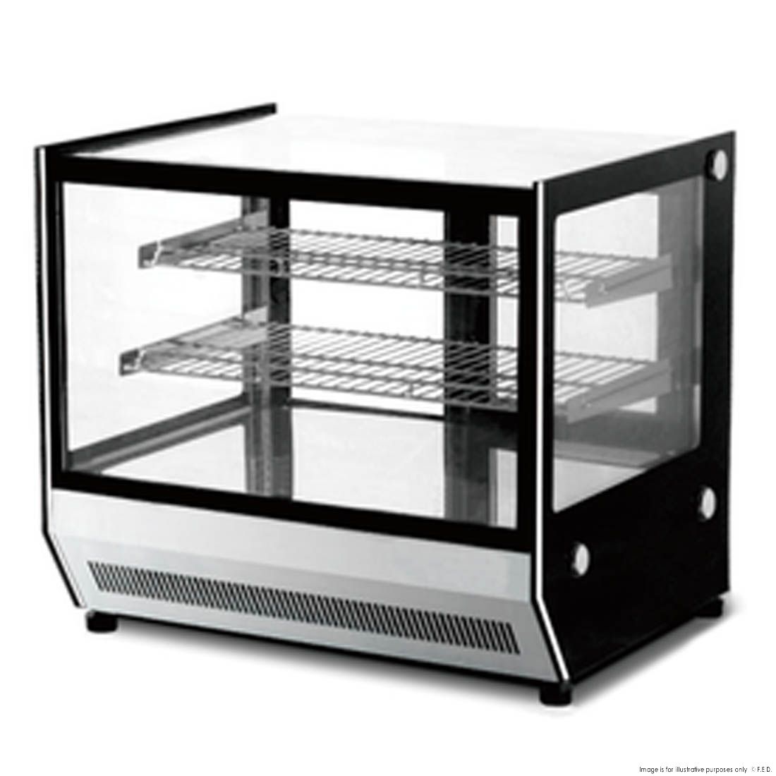 Counter Top Square Glass Hot Food Display – GN-900HRT - Cafe Supply