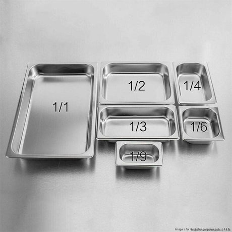 GN19100 1/9 x 100 mm Gastronorm Pan Australian Style - Cafe Supply