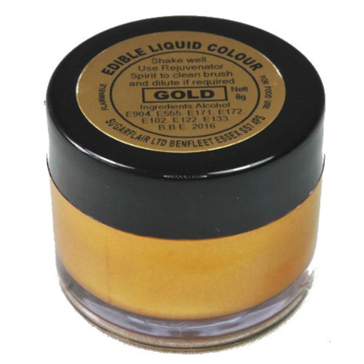Sugarflair Edible Liquid Paint Gold-8 grams - Cafe Supply