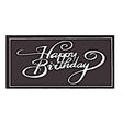 Chocolate Dark Happy Birthday Oblong 100mm x 50mm (18PK) - Cafe Supply