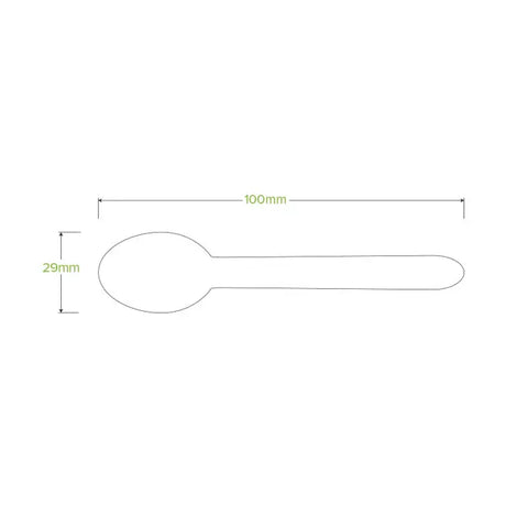10cm Unbranded Wood Tea Spoon - Bulk Pack - Cafe Supply