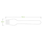 16cm Unbranded Wood Fork - Bulk Pack - Cafe Supply