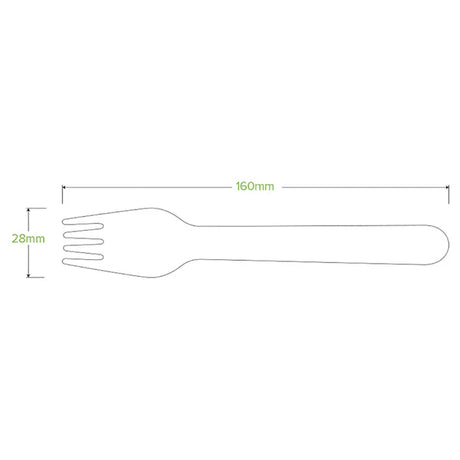 16cm Unbranded Wood Fork - Bulk Pack - Cafe Supply