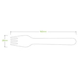 16cm Coated Wood Fork - Cafe Supply