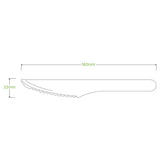 16cm Unbranded Wood Knife - Bulk Pack - Cafe Supply