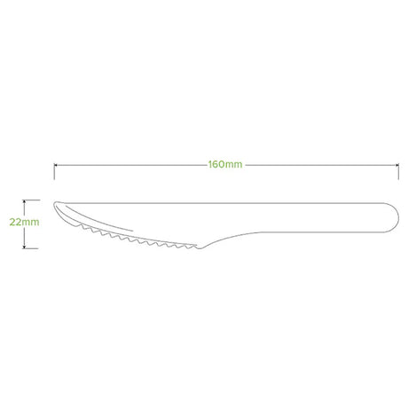 16cm Unbranded Wood Knife - Bulk Pack - Cafe Supply
