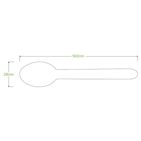16cm Unbranded Wood Spoon - Bulk Pack - Cafe Supply