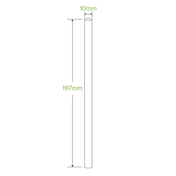 10mm Jumbo Black BioStraw - Cafe Supply