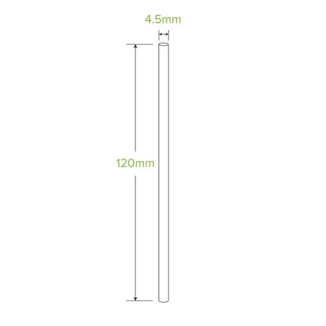 4.5mm Cocktail Green BioStraw - Cafe Supply