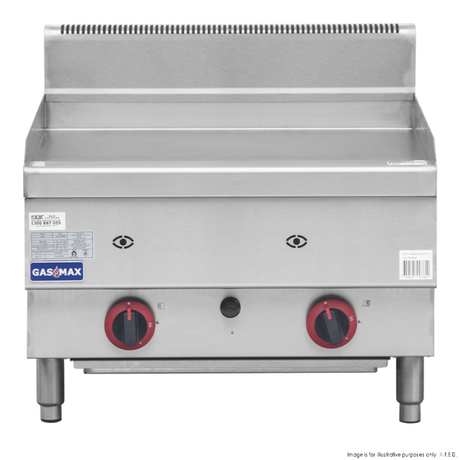 JUS-TRG60ULPG GASMAX Benchtop 2 Bunner Griddle 600mm - Cafe Supply