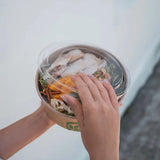 500-1,000ml PLA Kraft BioBowl lid - Cafe Supply