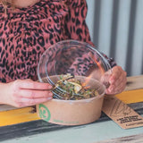1,300ml RPET Kraft BioBowl Lid - Cafe Supply
