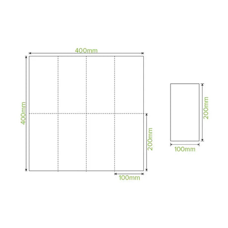 2-Ply 1/8 Fold White Dinner BioNapkin - Cafe Supply