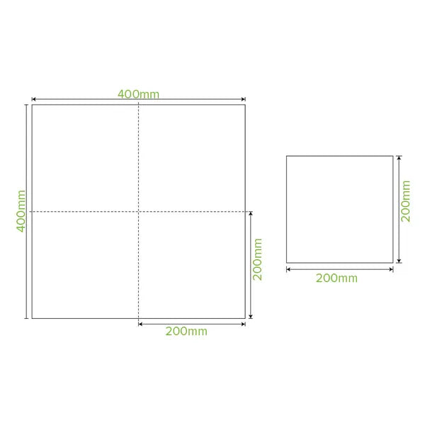 2-Ply 1/4 Fold Natural Corner Embossed Dinner BioNapkin - Cafe Supply