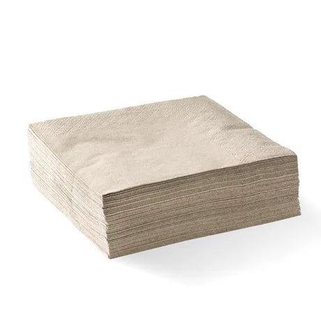 2-Ply 1/4 Fold Natural Corner Embossed Dinner BioNapkin - Cafe Supply