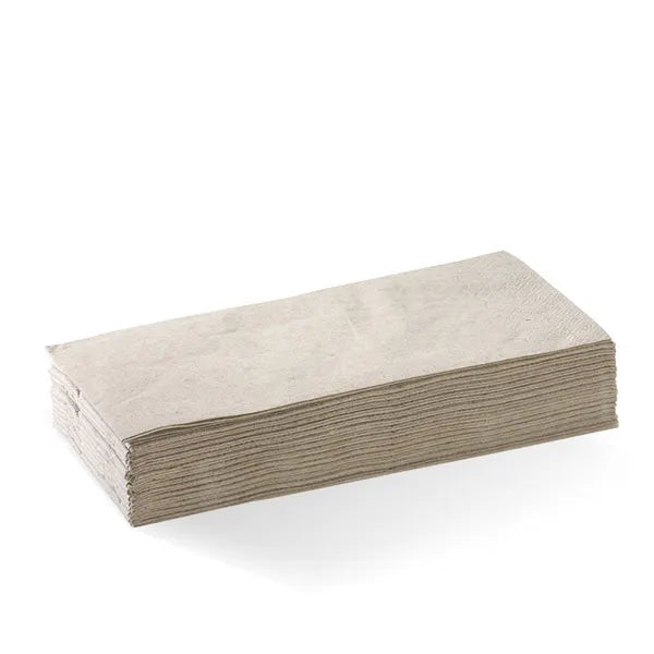 2-Ply 1/8 Fold Natural Quilted Dinner BioNapkin - Cafe Supply