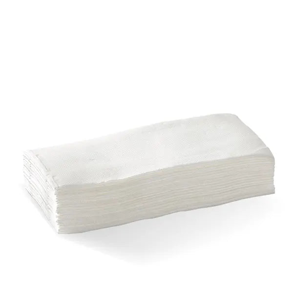 2-Ply 1/8 Fold White Quilted Dinner BioNapkin - Cafe Supply