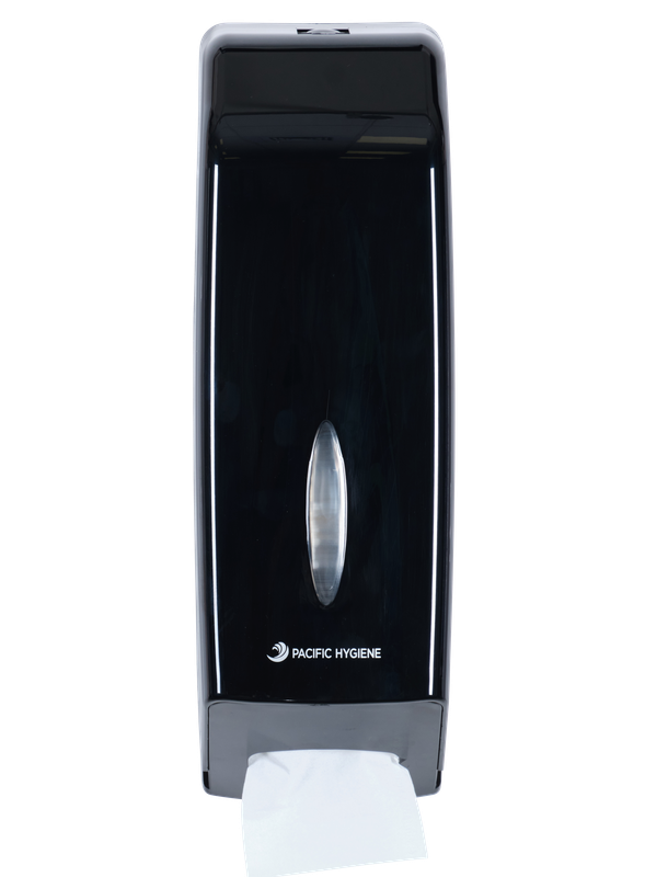 Pacific Hygiene Interleaved Toilet Tissue Dispenser Black - Cafe Supply