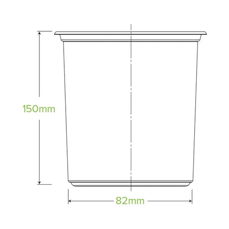 960ml Clear BioBowl - Cafe Supply